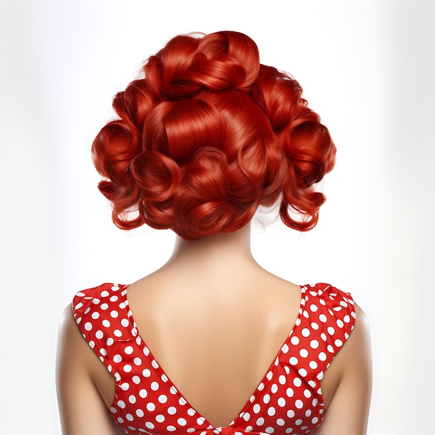 Crvena pinup frizura
